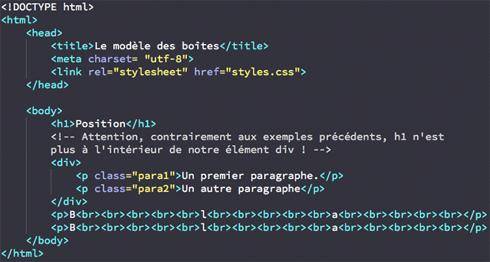 La propriété CSS position
