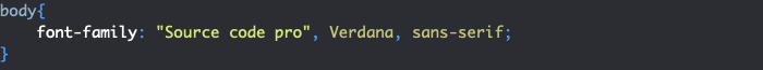 Exemple d'utilisation de la propriété CSS font-family