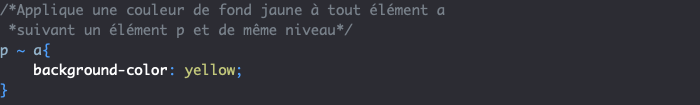 Sélectionner l'élément HTML suivant un autre en CSS