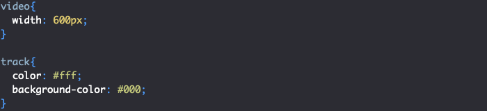 Mise en forme CSS des sous titres d'une video HTML