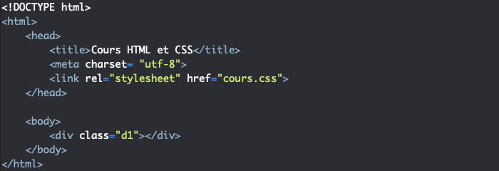 Support HTML pour exemple de création d'animations avec keyframes en CSS