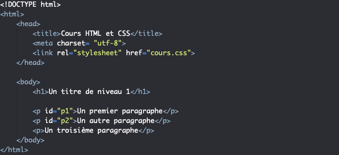 Support HTML pour exemple d'utilisation de font CSS