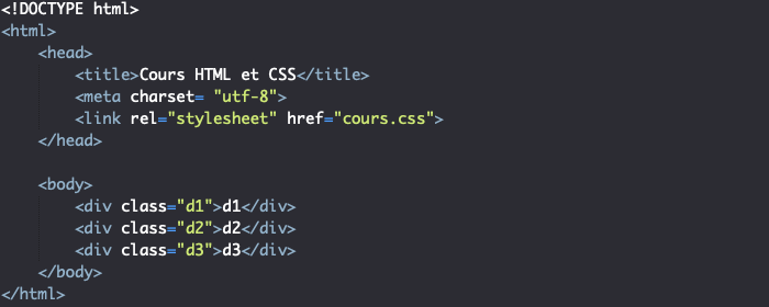 Support HTML pour exemple de création de transformations animées en CSS