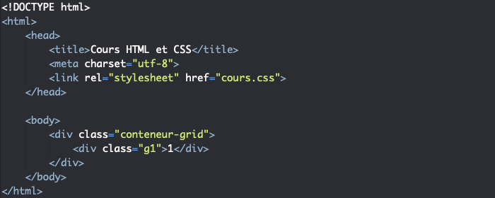 Support HTML pour création de zone de grille implicite CSS