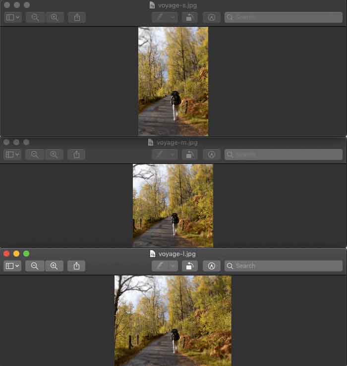 Support pour l'utilisation de différentes images en fonction de l'écran d'un visiteur