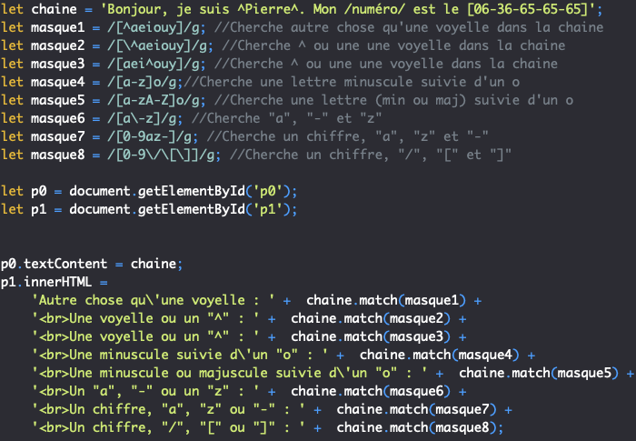 Les classes de caractères et classes abrégées des expressions ...