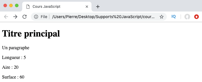 Exemple d'illustration de la chaines des prototype et l'héritage en orienté objet JavaScript