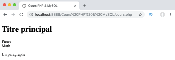 On passe les arguments au constructeur de classe lors de l'instanciation en PHP