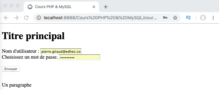 Utilisation des données d'un formulaire pour créer un objet en PHP