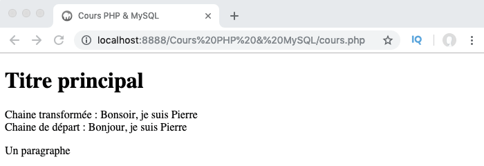 Exemple d'utilisation de la fonction PHP preg_filter