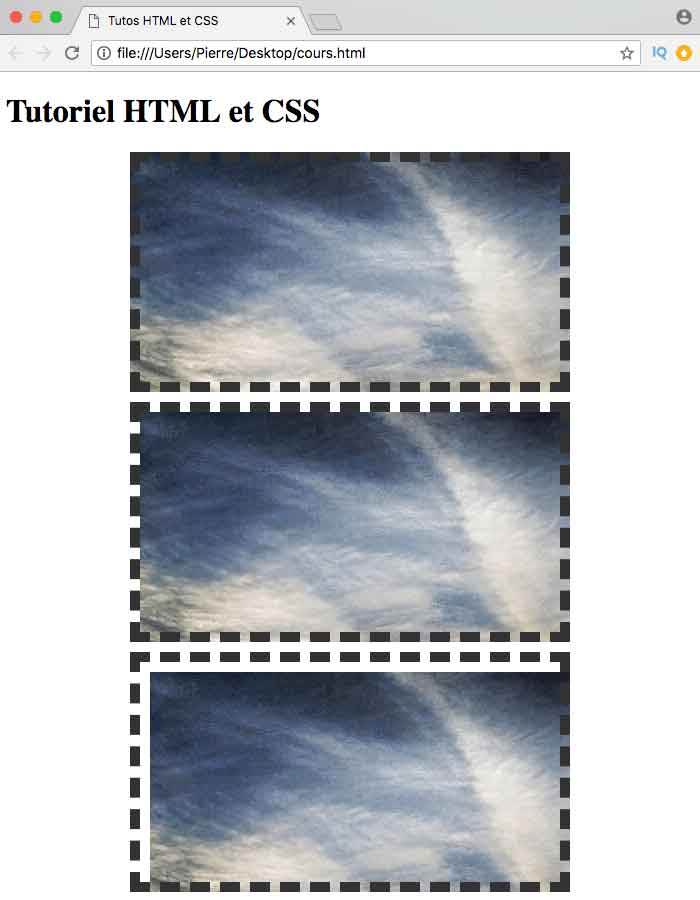 Résultat de l'utilisation de la propriété CSS background-origin