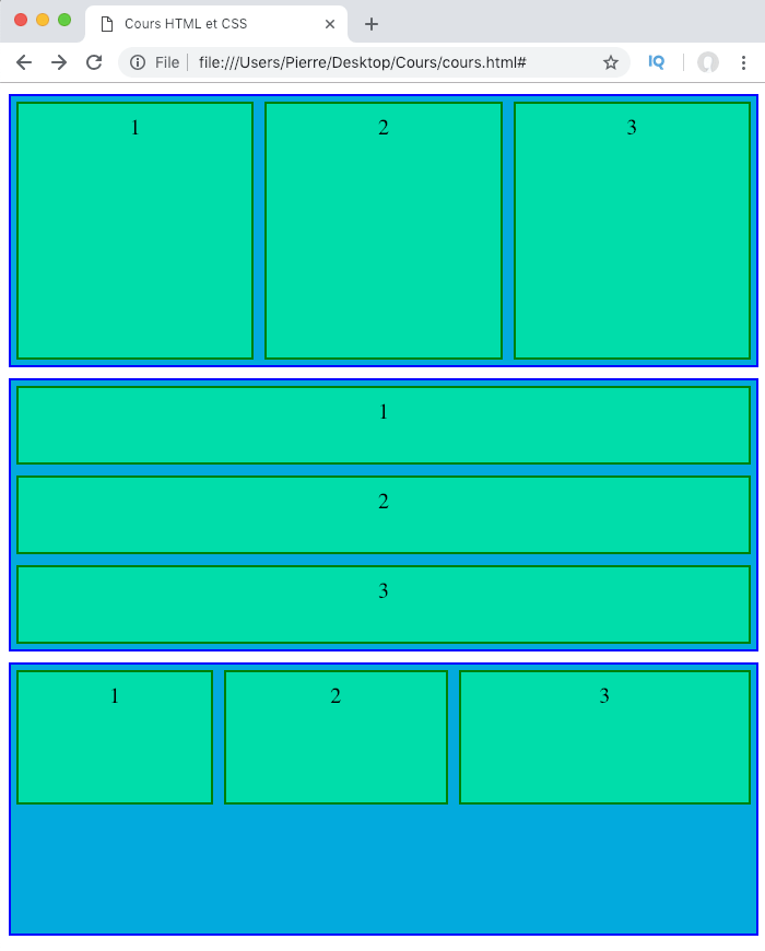 On gère la capacité des éléments flexibles à grossir dans un conteneur flex avec la propriété CSS flex-grow