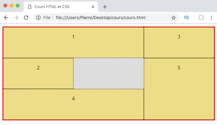 On utilise des zones de grille pour positionner nos éléments