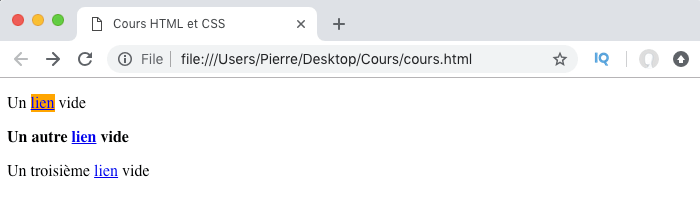 On peut sélectionner notre contenu HTML avec précision grâce aux sélecteurs CSS d'attributs