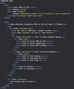 Création d'un menu déroulant responsive en HTML et en CSS - Pierre Giraud