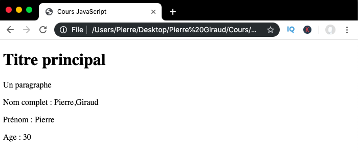 On accède aux propriétés d'un objet en JavaScript en utilisant une syntaxe avec des crochets