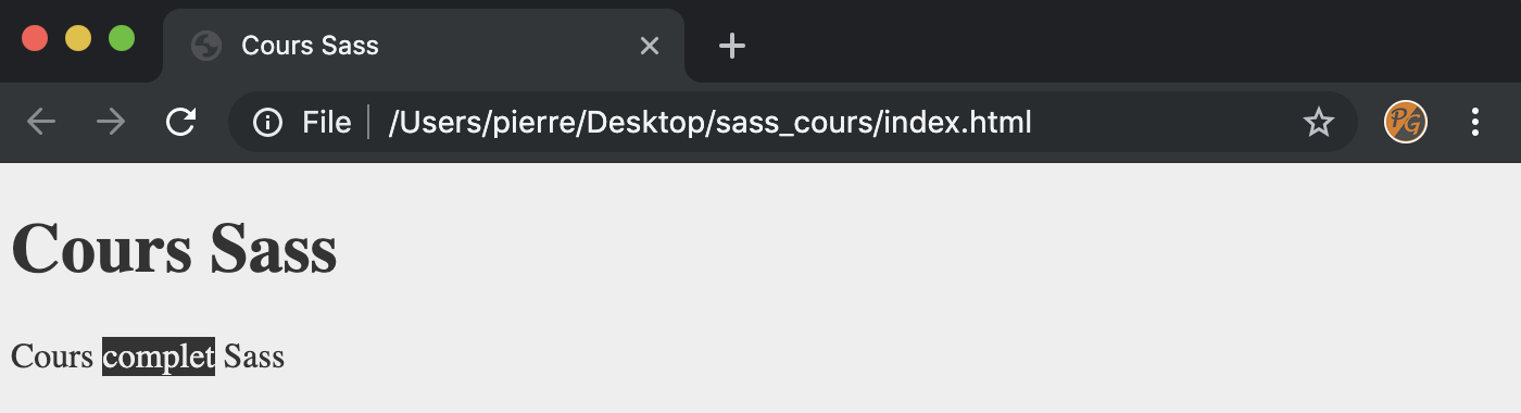 Présentation des conditions if else Sass - resultat