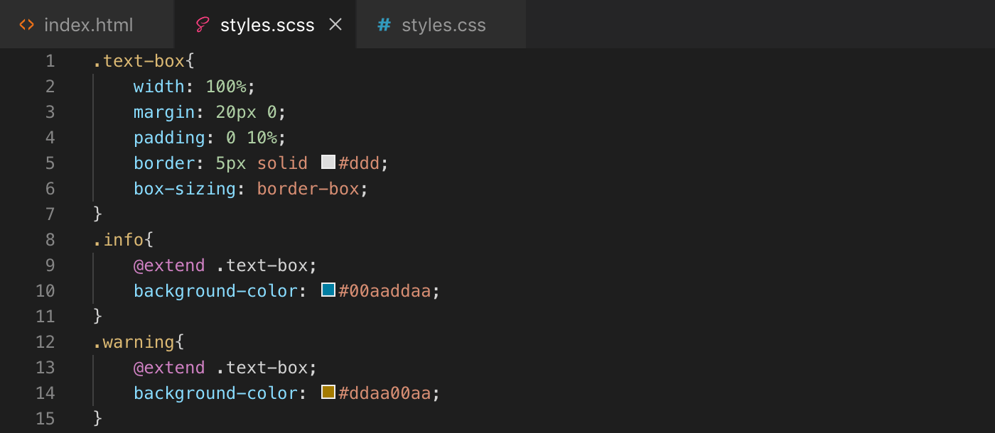 L'héritage des propriétés avec Sass - scss